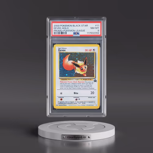 2000 Pokémon Promo Black Star #11 Eevee - Holo Pokemon League (PSA 8 NM-MT)