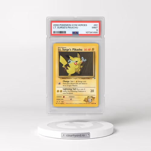 2000 Pokémon Gym Heroes #81 LT. Surge's Pikachu (PSA 9 MINT)