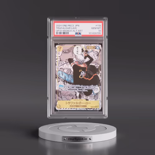 2024 One Piece Japanese OP10-Royal Blood #119 Trafalgar Law - Manga Alternate Art (PSA 10 GEM MINT)
