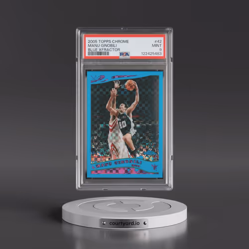 2005 Topps Chrome #42 Manu Ginobili - Blue Xfractor (PSA 9 MINT)
