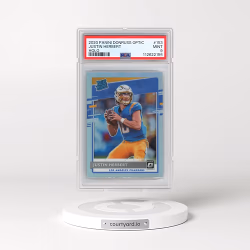 2020 Panini Donruss Optic #153 Justin Herbert - Holo (PSA 9 MINT)
