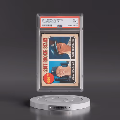2017 Topps Heritage #214 Aaron Judge/Tyler Austin (PSA 9 MINT)