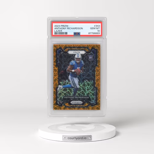 2023 Panini Prizm #343 Anthony Richardson - Lazer Prizm (PSA 10 GEM MINT)