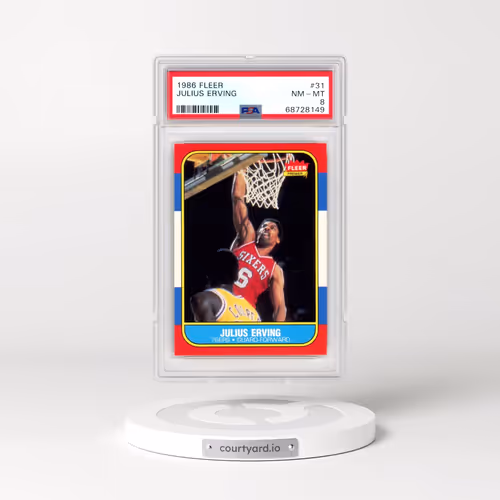 1986 Fleer #31 Julius Erving (PSA 8 NM-MT)