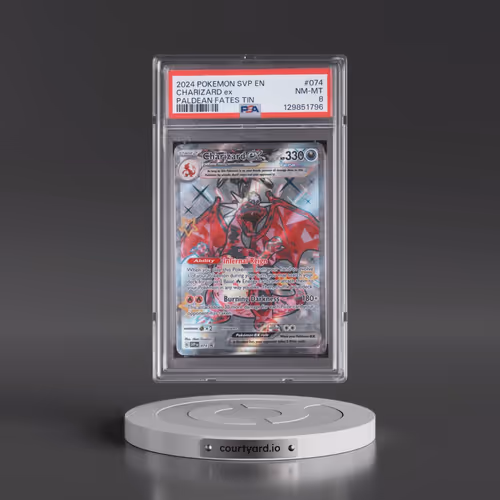 2024 Pokémon Svp EN-SV Black Star Promo #074 Charizard EX - Holo Paldean Fates Tin (PSA 8 NM-MT)