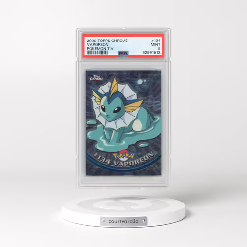 2000 Topps Chrome Pokémon T.V. #134 Vaporeon (PSA 9 MINT)