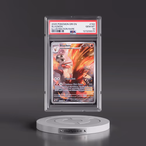 2025 Pokémon Dri EN-Destined Rivals #192 Blaziken - Illustration Rare (PSA 10 GEM MINT)