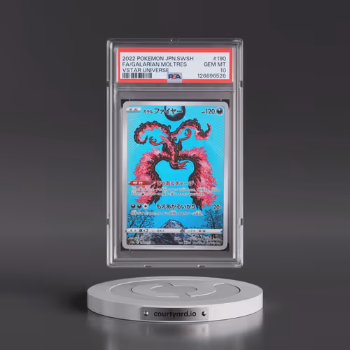 2022 Pokémon Sword & Shield Vstar Universe #190 Galarian Moltres - Full Art (PSA 10 GEM MINT)