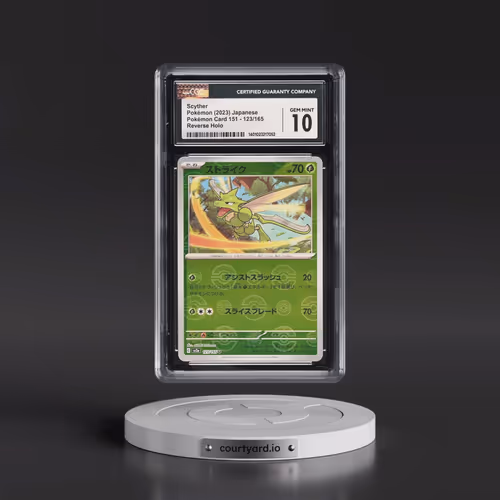 2010 Pokémon Card 151 #123/165 Scyther - Reverse Holo Poké Ball (CGC 10 GEM MINT)