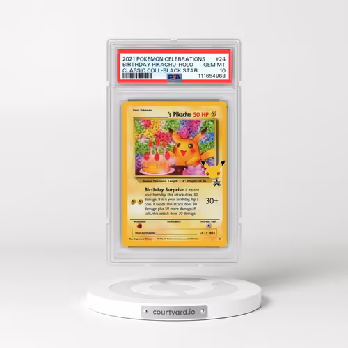 2021 Pokémon Celebrations Classic Collection #24 Birthday Pikachu - Holo (PSA 10 GEM MINT)