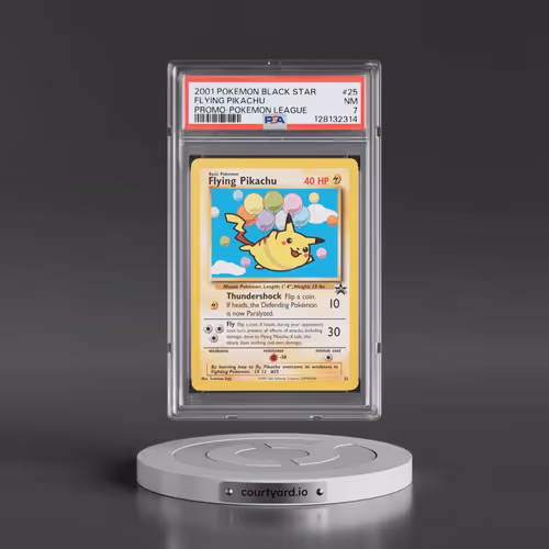 2001 Pokémon Promo Black Star #25 Flying Pikachu - Pokemon League (PSA 7 NM)