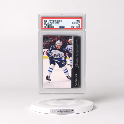 2021-2022 Upper Deck #466 Cole Perfetti - French (PSA 10 GEM MINT)