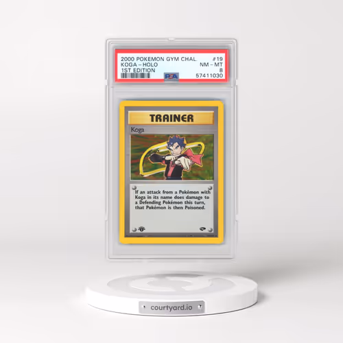 2000 Pokémon Gym Challenge #19 Koga - 1st Edition Holo (PSA 8 NM-MT)