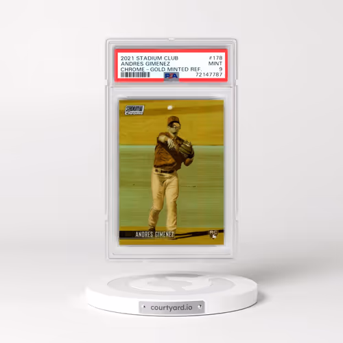 2021 Topps Stadium Club #178 Andres Gimenez - Chrome-Gold Minted Refractor (PSA 9 MINT)