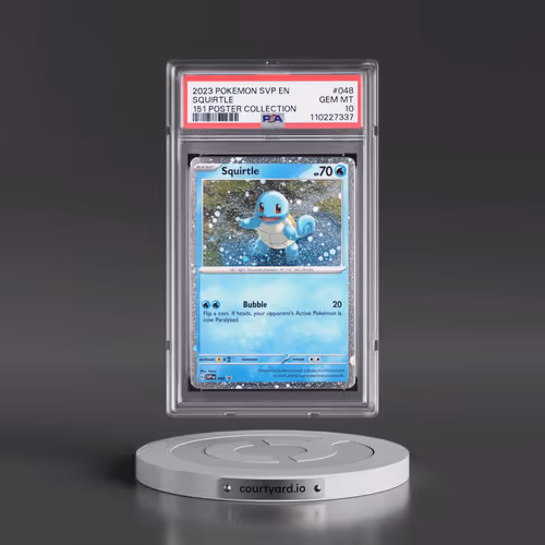 2023 Pokémon Svp EN-SV Black Star Promo #048 Squirtle - 151 Poster Collection (PSA 10 GEM MINT)