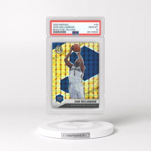 2020 Panini Mosaic #49 Zion Williamson - Reactive Yellow (PSA 10 GEM MINT)