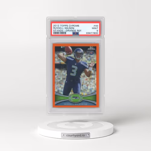 2012 Topps Chrome #40 Russell Wilson - Stands-Orange Refractor (PSA 9 MINT)