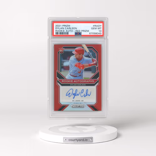 2021 Panini Prizm Rookie Autographs #RADY Dylan Carlson - Red Prizm (PSA 10 GEM MINT)