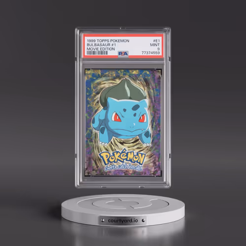 1999 Topps Pokémon the Movie Edt #E1 Bulbasaur #1 (PSA 9 MINT)