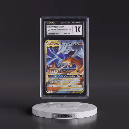 2019 Tag Team GX: Tag All Stars #016/173 Reshiram & Charizard GX - Holo (CGC 10 GEM MINT)