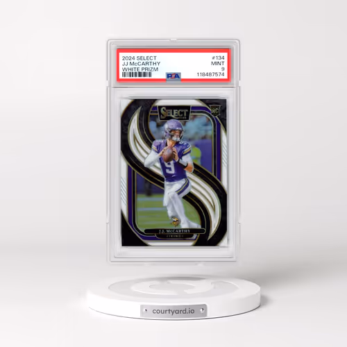 2024 Panini Select #134 JJ McCarthy - White Prizm (PSA 9 MINT)
