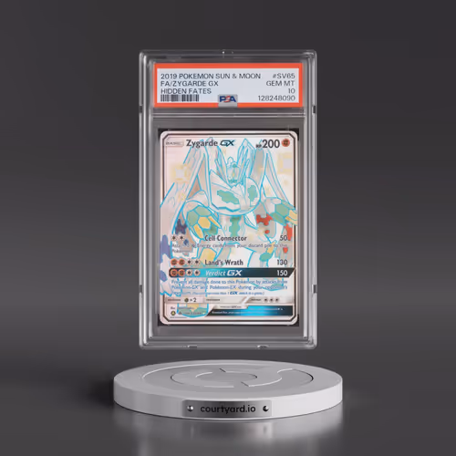 2019 Pokémon Sun & Moon Hidden Fates #SV65 Zygarde GX - Holo Full Art (PSA 10 GEM MINT)