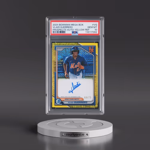 2024 Bowman Mega Box Chrome Bowman Prospect Mega Autographs #VG Vladi Guerrero - Yellow Refractor (P