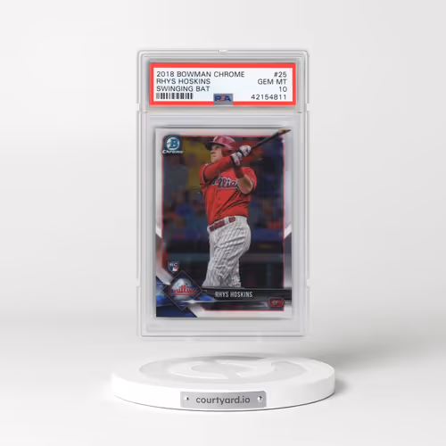 2018 Bowman Chrome #25 Rhys Hoskins - Swinging Bat (PSA 10 GEM MINT)