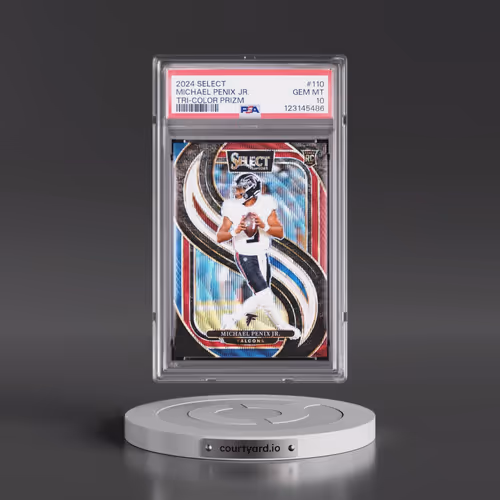 2024 Panini Select #110 Michael Penix Jr. - Tri-Color Prizm (PSA 10 GEM MINT)