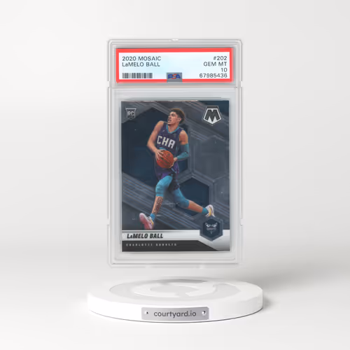 2020 Panini Mosaic #202 LaMelo Ball (PSA 10 GEM MINT)
