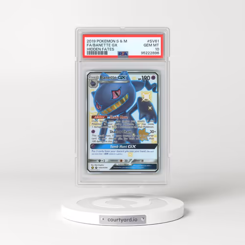 2019 Pokémon Sun & Moon Hidden Fates #SV61 Banette GX - Holo Full Art (PSA 10 GEM MINT)