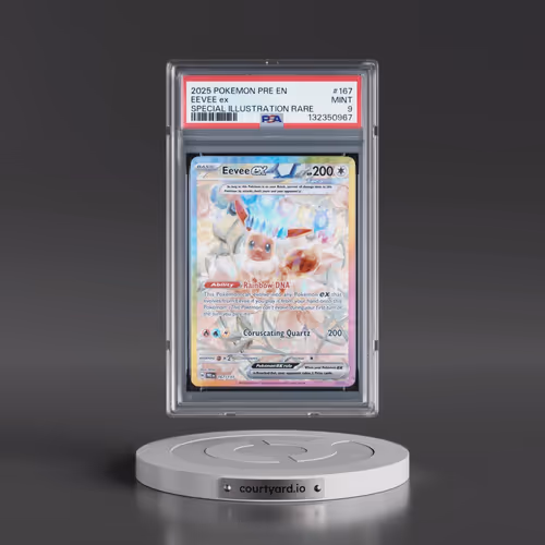 2025 Pokémon Pre EN-Prismatic Evolutions #167 Eevee EX - Holo Special Illustration Rare (PSA 9 MINT)