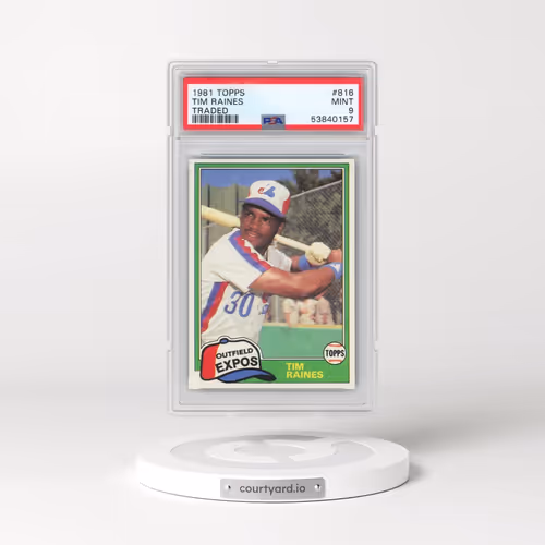 1981 Topps #816 Tim Raines - Traded (PSA 9 MINT)
