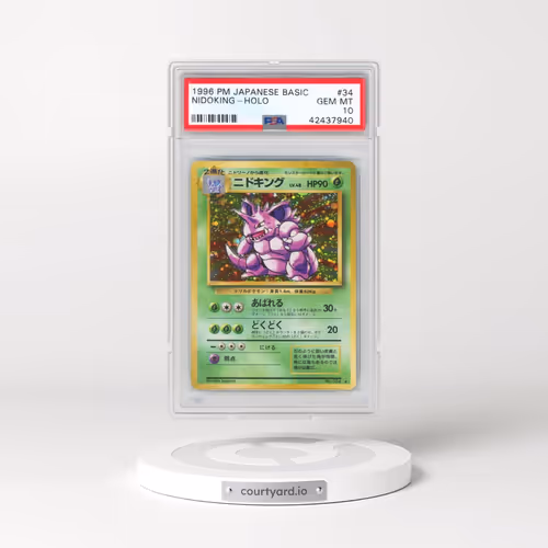 1996 Pokémon Basic #34 Nidoking - Holo (PSA 10 GEM MINT)