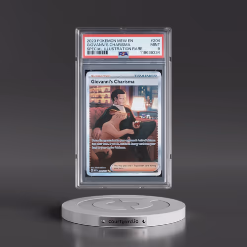 2023 Pokémon Mew EN-151 #204 Giovanni's Charisma - Special Illustration Rare (PSA 9 MINT)