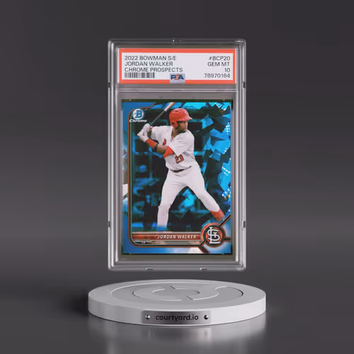 2022 Bowman Sapphire Edition Chrome Prospects #BCP20 Jordan Walker (PSA 10 GEM MINT)