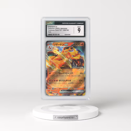 2023 Pokémon Card 151 #006/165 Charizard ex (CGC 9 MINT)