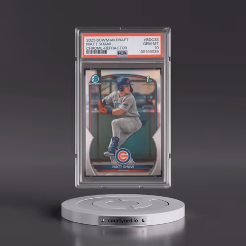 2023 Bowman Draft #BDC33 Matt Shaw - Chrome-Refractor (PSA 10 GEM MINT)