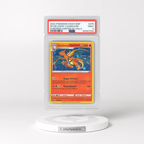 2022 Pokémon Swsh Black Star Promo #075 Special Delivery Charizard - Holo Pokemon Center United Kingdom (PSA 9 MINT)
