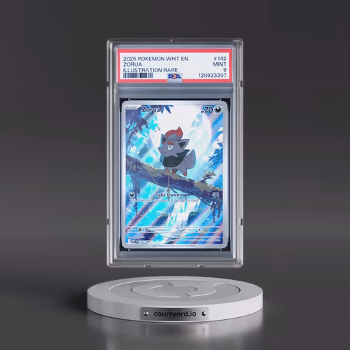 2025 Pokémon Wht EN-White Flare #142 Zorua - Illustration Rare (PSA 9 MINT)