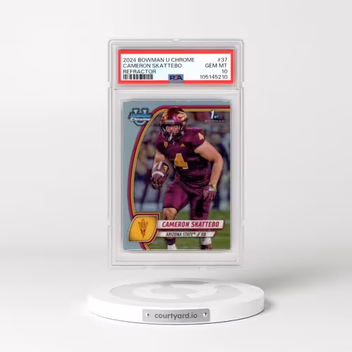 2024 Bowman University Chrome #37 Cameron Skattebo - Refractor (PSA 10 GEM MINT)