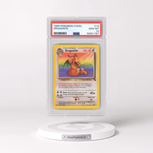 1999 Pokémon Fossil #19 Dragonite (PSA 10 GEM MINT)