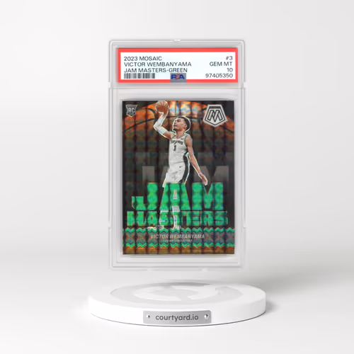 2023 Panini Mosaic Jam Masters #3 Victor Wembanyama - Green (PSA 10 GEM MINT)