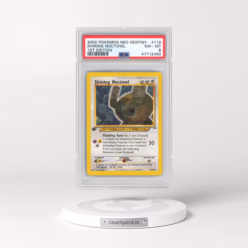 2002 Pokémon Neo Destiny #110 Shining Noctowl - 1st Edition Holo (PSA 8 NM-MT)