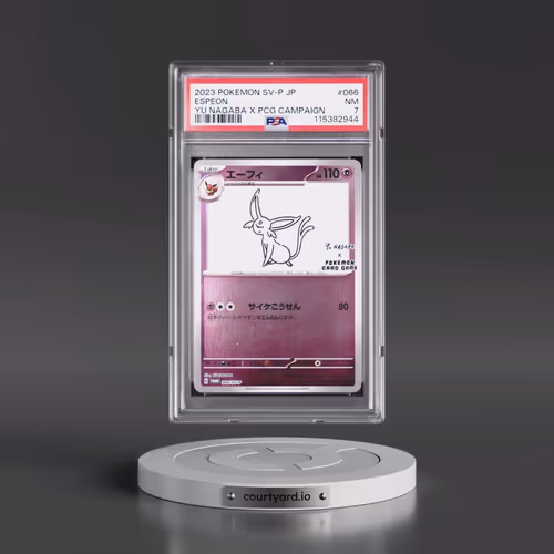 2023 Pokémon SV-P Promo #066 Espeon - YU Nagaba X Pokemon Card Game Campaign (PSA 7 NM)