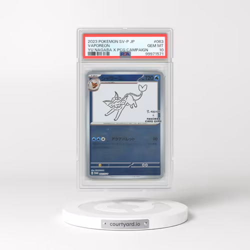 2023 Pokémon SV-P Promo #063 Vaporeon - YU Nagaba X Pokemon Card Game Campaign (PSA 10 GEM MINT)