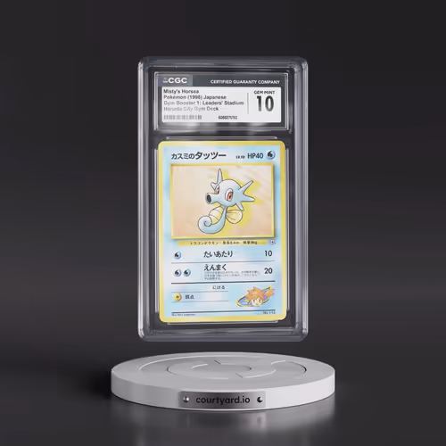 1998 Gym Booster 1: Leaders' Stadium Misty's Horsea - (No Rarity) Hanada City Gym Deck (CGC 10 GEM M