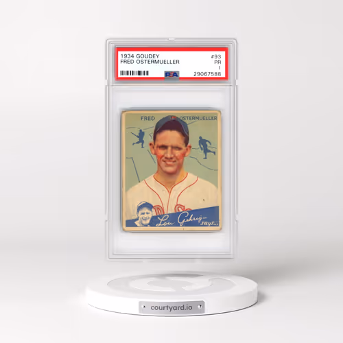 1934 Goudey #93 Fred Ostermueller (PSA 1 PR)