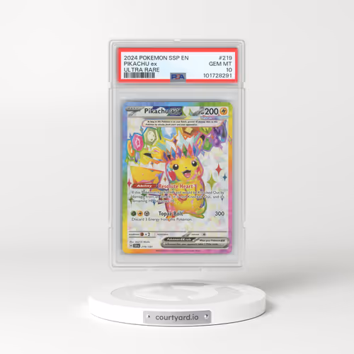 2024 Pokémon Ssp EN-Surging Sparks #219 Pikachu EX - Holo Ultra Rare (PSA 10 GEM MINT)