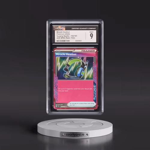 2024 Surging Sparks - SSP EN #183/191 Miracle Headset - ACE SPEC Rare Holo (CGC 9 MINT)